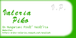 valeria piko business card